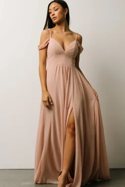 Baltic Born Bianca Lace Maxi Dress | Nude Blush