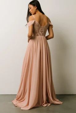 Baltic Born Bianca Lace Maxi Dress | Nude Blush
