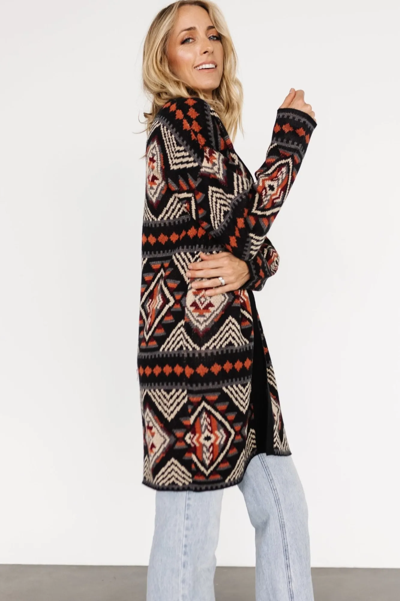 Baltic Born Billings Knit Cardigan | Black Multi