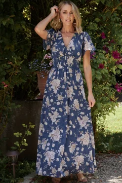 Baltic Born Birdie Maxi Dress | Blue + Blush Floral