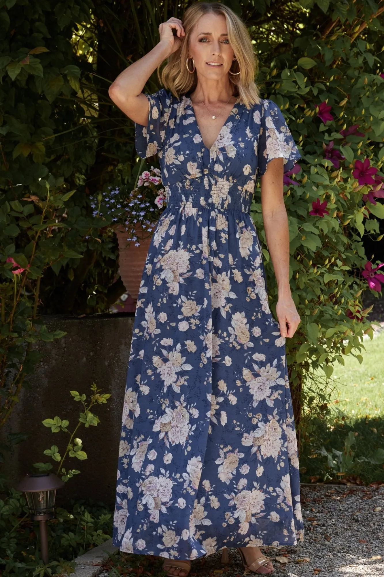Baltic Born Birdie Maxi Dress | Blue + Blush Floral