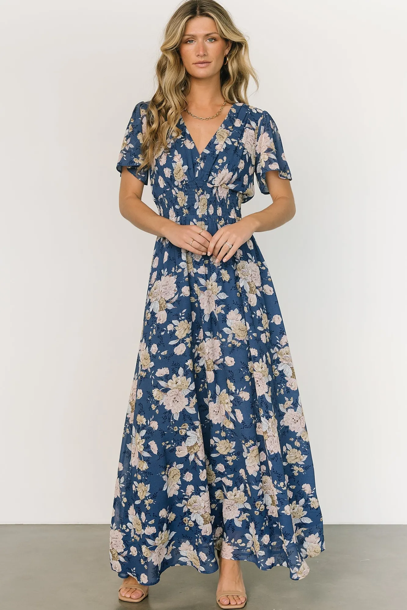 Baltic Born Birdie Maxi Dress | Blue + Blush Floral