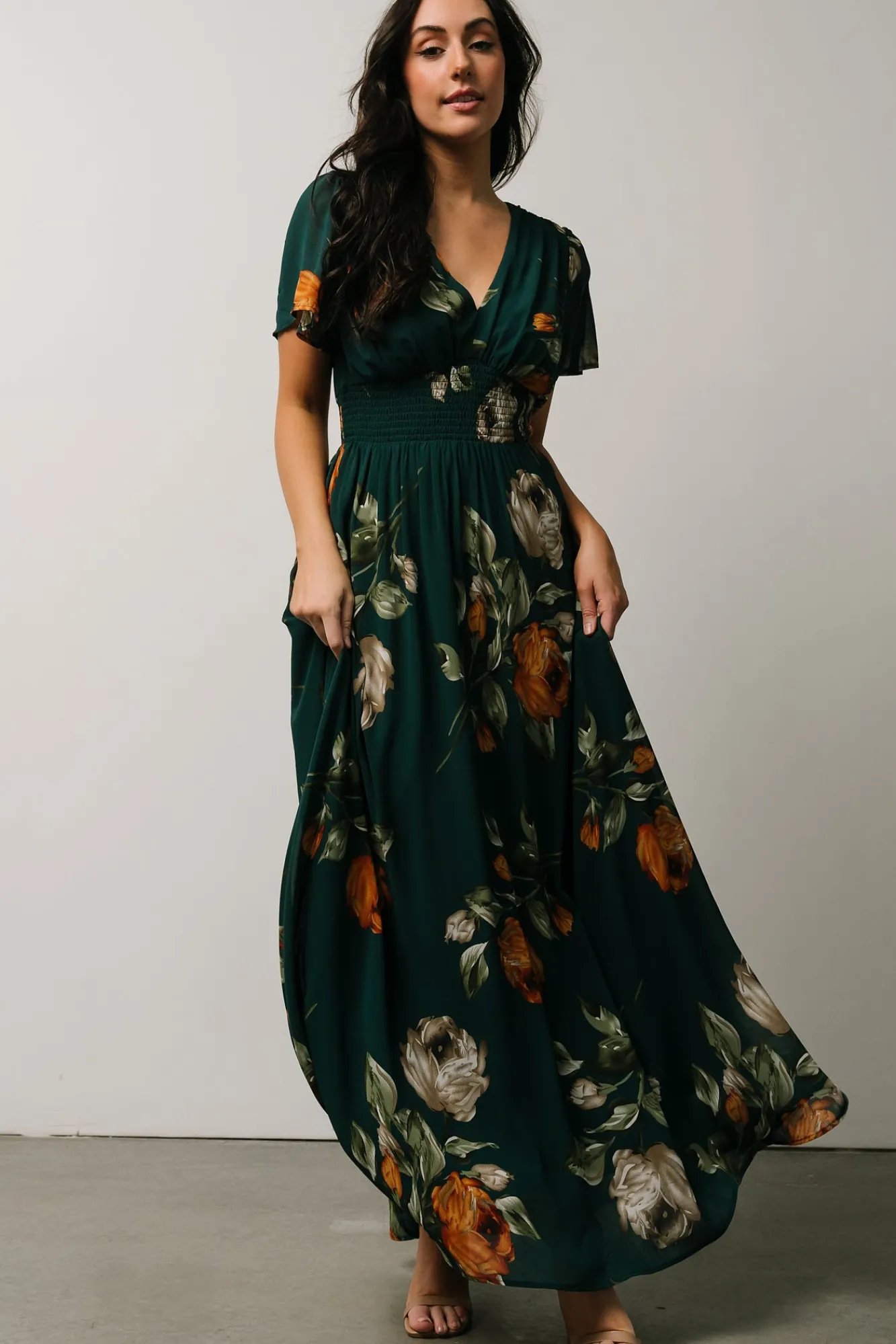 Baltic Born Birdie Maxi Dress | Deep Topaz Floral