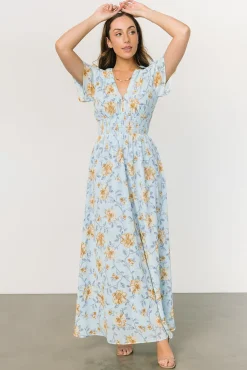 Baltic Born Birdie Maxi Dress | Light Blue Floral