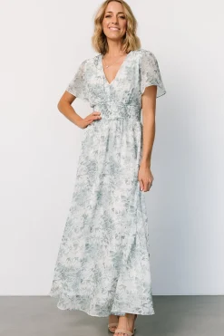 Baltic Born Birdie Maxi Dress | White + Sage Floral