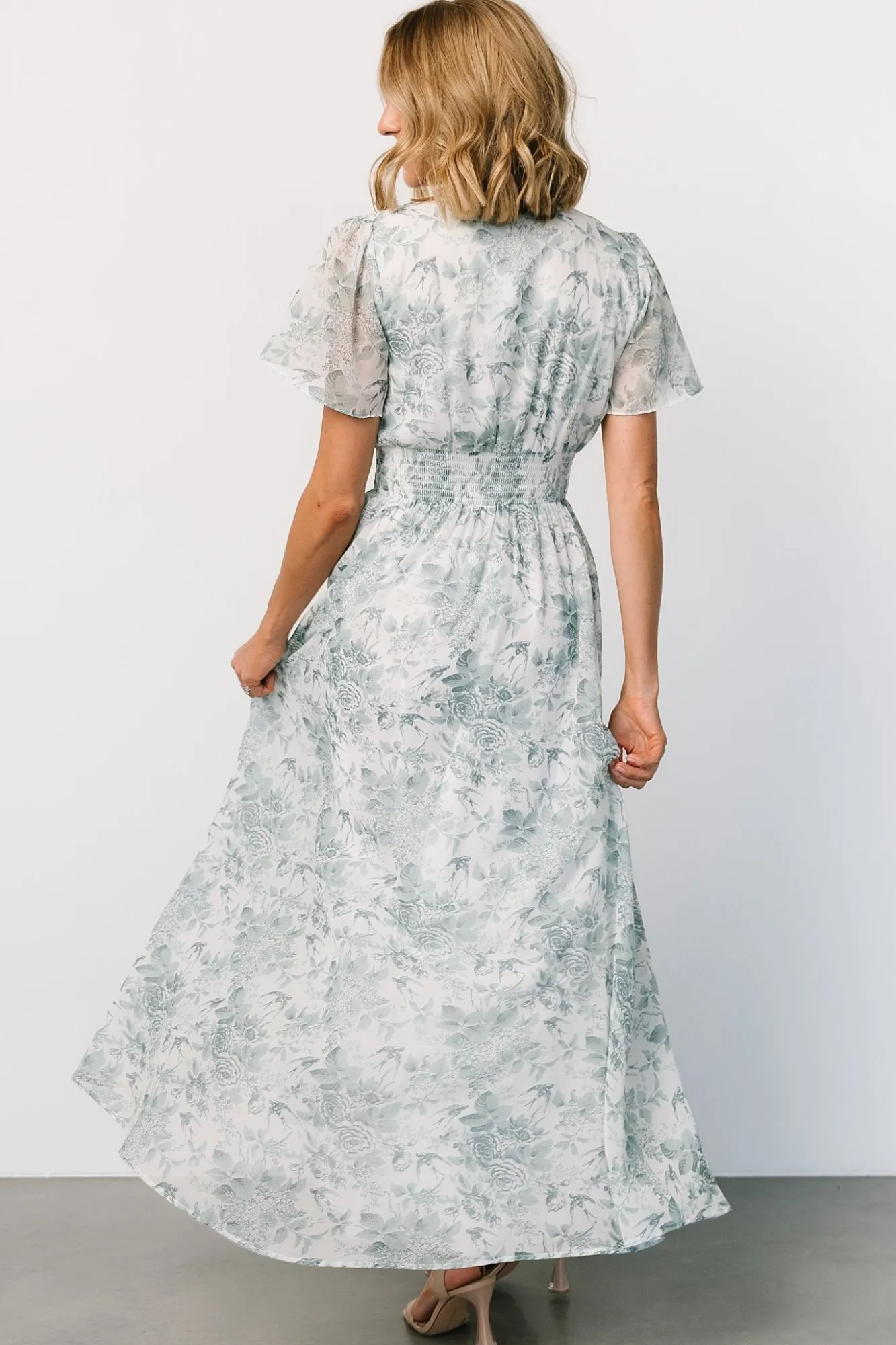 Baltic Born Birdie Maxi Dress | White + Sage Floral