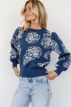 Baltic Born Blake Floral Sweater | Blue + Cream