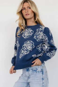 Baltic Born Blake Floral Sweater | Blue + Cream