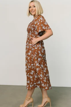 Baltic Born Botega Midi Dress | Brown + Blue