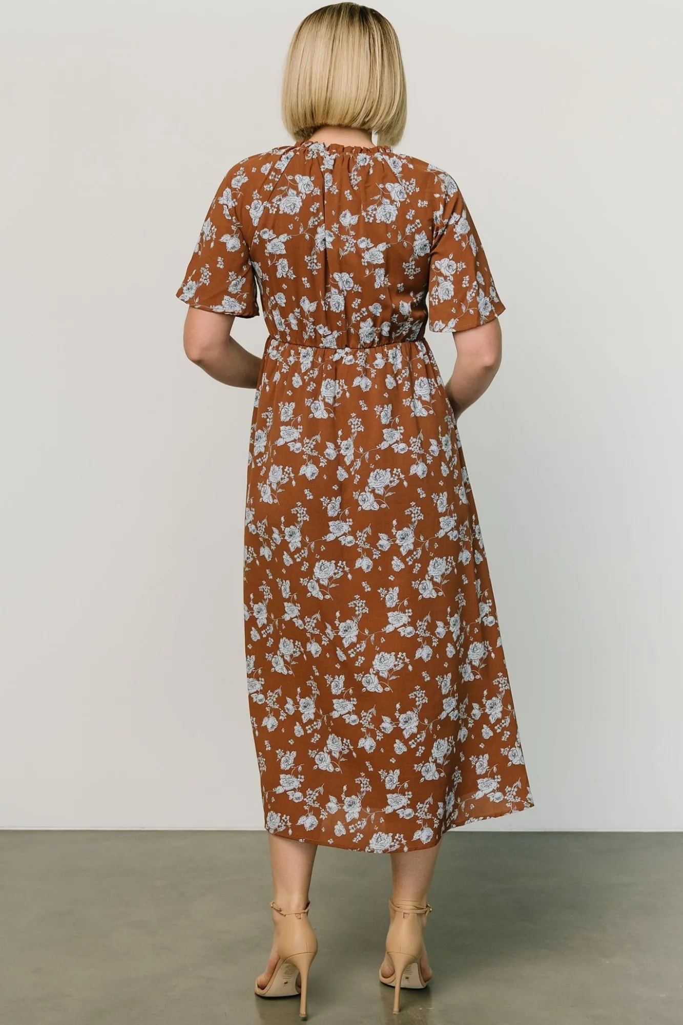 Baltic Born Botega Midi Dress | Brown + Blue