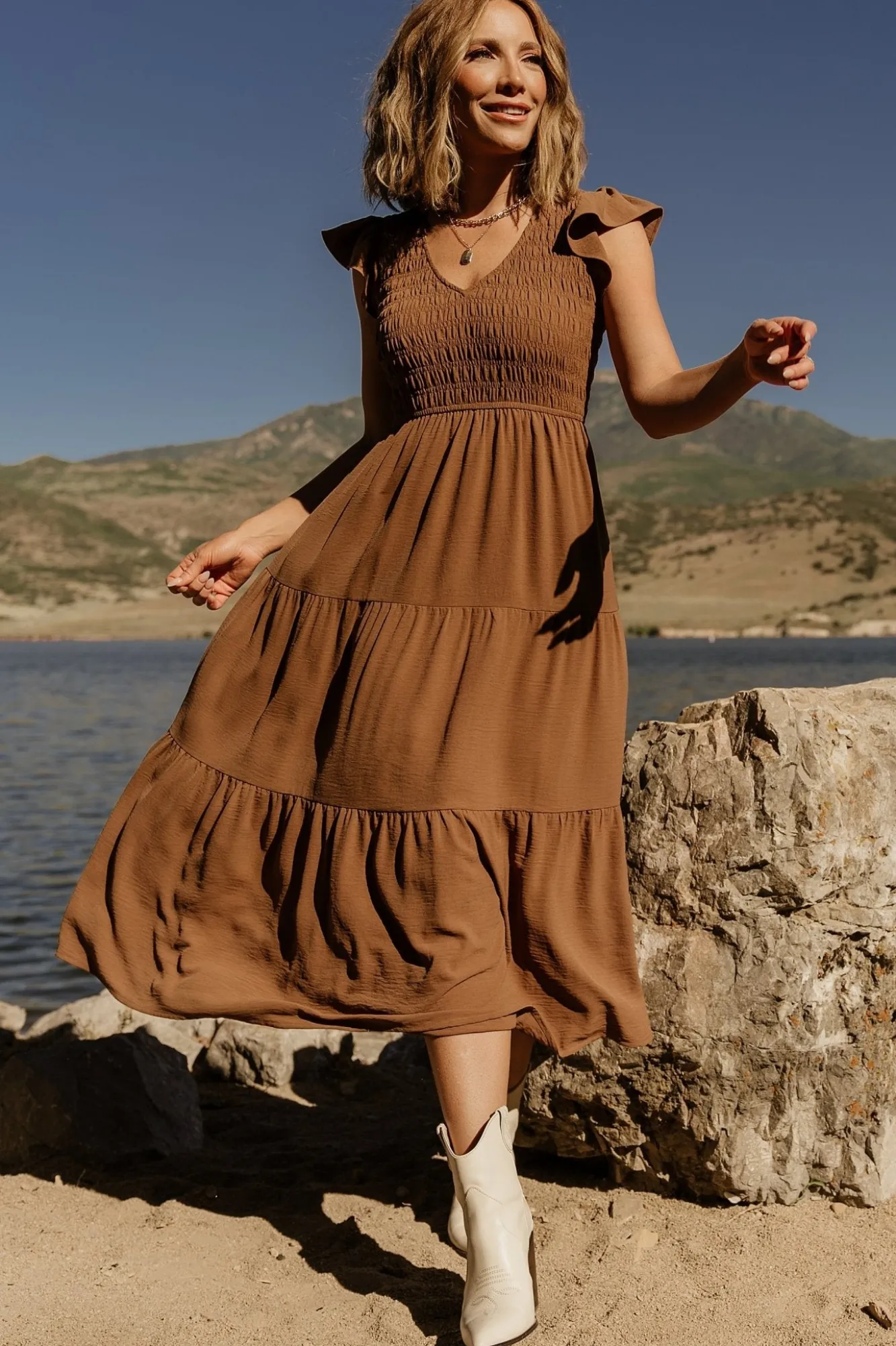 Baltic Born Brandie Smocked Midi Dress |