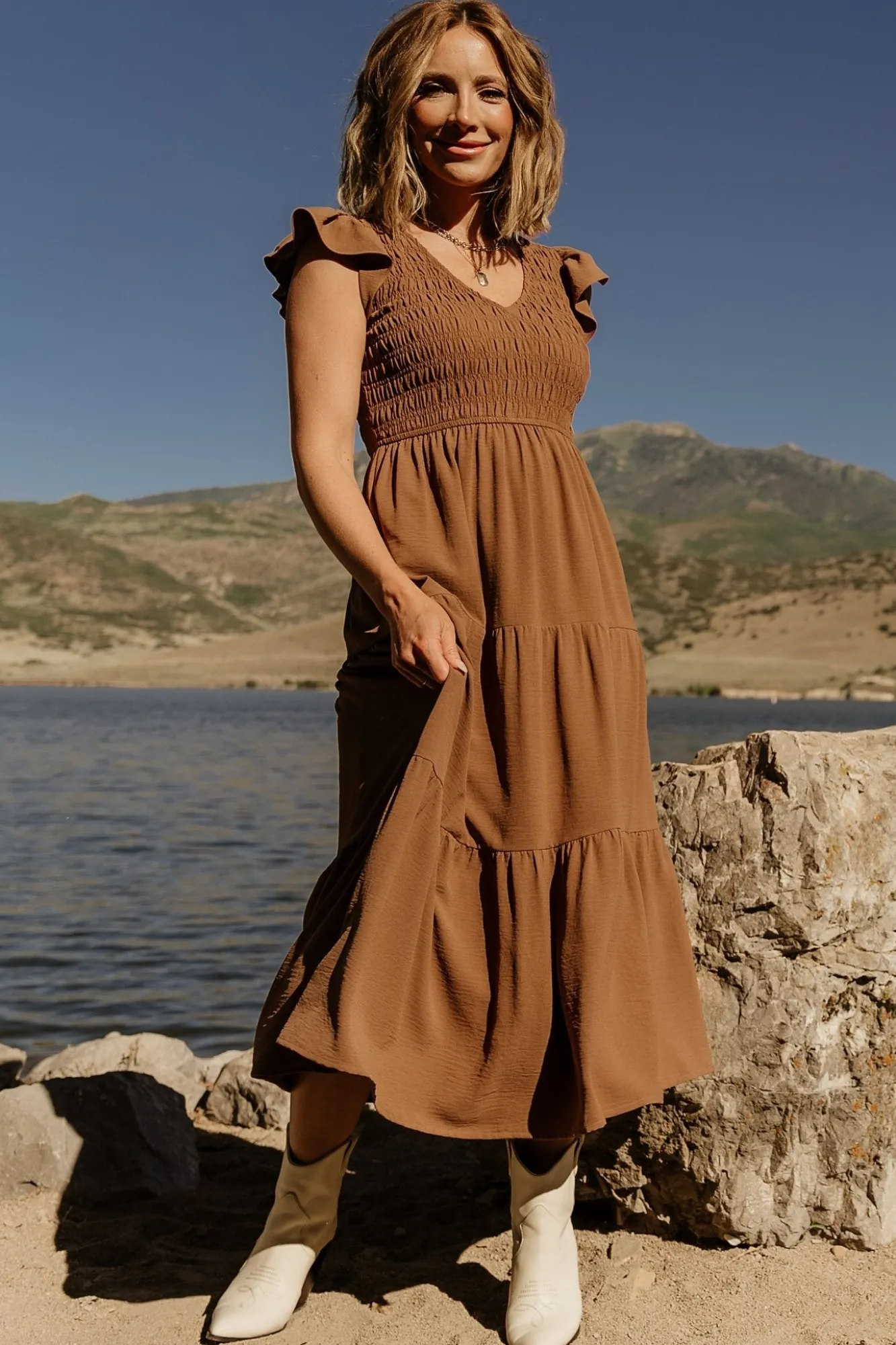 Baltic Born Brandie Smocked Midi Dress |