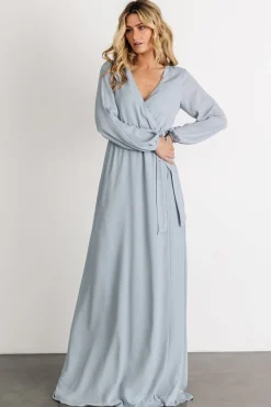 Baltic Born Breanne Faux Wrap Maxi Dress | Light Blue
