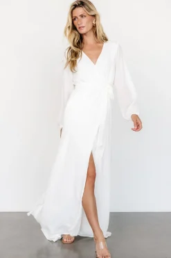 Baltic Born Breanne Faux Wrap Maxi Dress | Off White