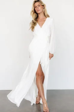 Baltic Born Breanne Faux Wrap Maxi Dress | Off White