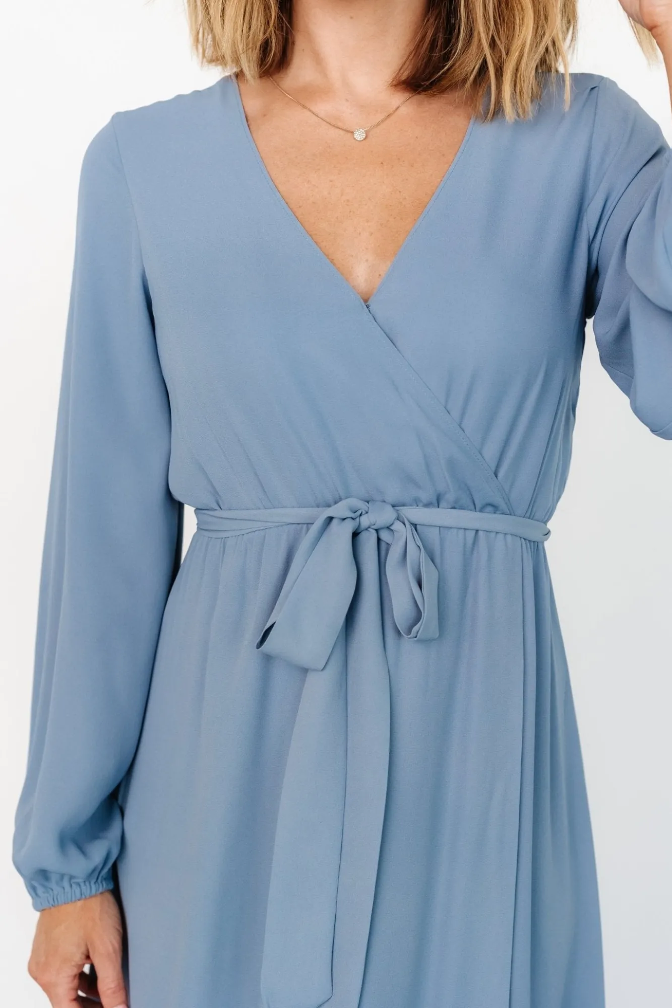 Baltic Born Breanne Faux Wrap Maxi Dress | Slate Blue
