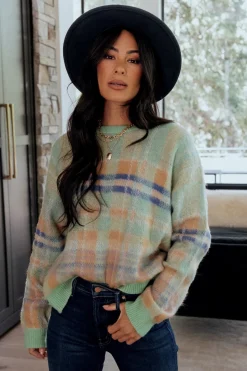 Baltic Born Brentridge Plaid Sweater | Green Multi