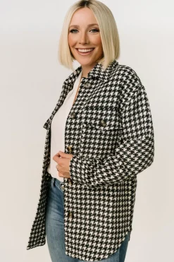 Baltic Born Bridger Houndstooth Jacket | Dark Navy + Ivory