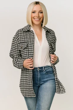 Baltic Born Bridger Houndstooth Jacket | Dark Navy + Ivory