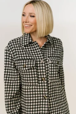 Baltic Born Bridger Houndstooth Jacket | Dark Navy + Ivory