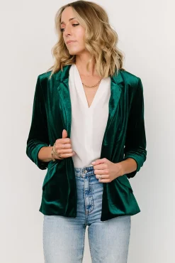 Baltic Born Brinton Velvet Blazer | Dark Green