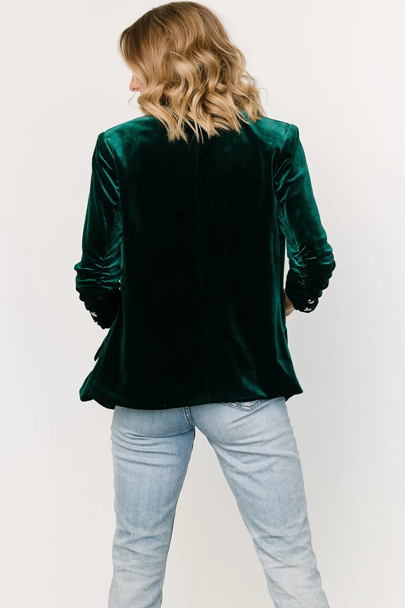 Baltic Born Brinton Velvet Blazer | Dark Green