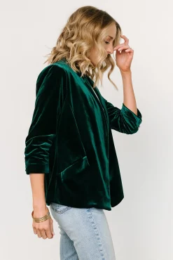 Baltic Born Brinton Velvet Blazer | Dark Green