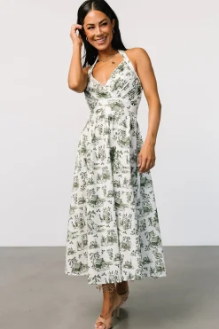 Baltic Born Bristol Halter Midi Dress | Green Print