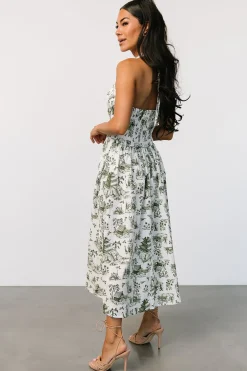 Baltic Born Bristol Halter Midi Dress | Green Print
