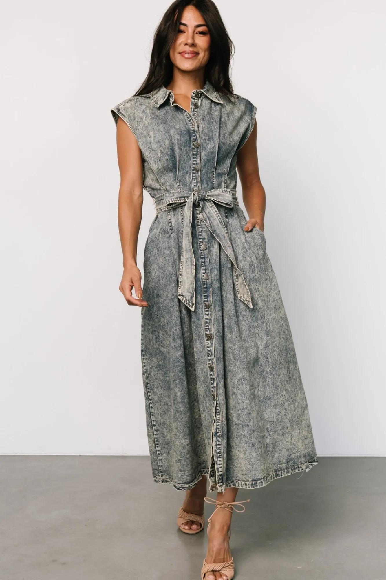 Baltic Born Britney Denim Dress | Vintage Blue