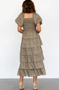 Baltic Born Bromley Tiered Dress | Olive Print