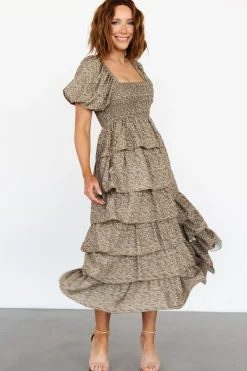 Baltic Born Bromley Tiered Dress | Olive Print