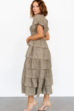 Baltic Born Bromley Tiered Dress | Olive Print