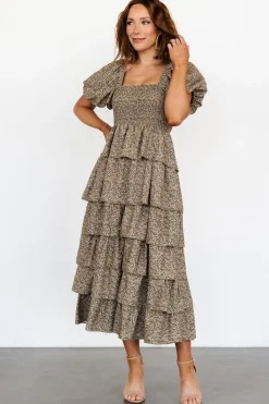 Baltic Born Bromley Tiered Dress | Olive Print