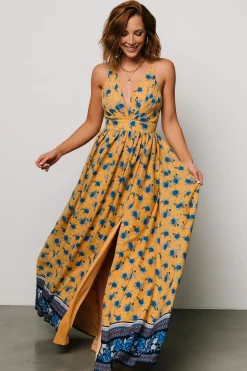 Baltic Born Brylee Maxi Dress | Mustard + Navy
