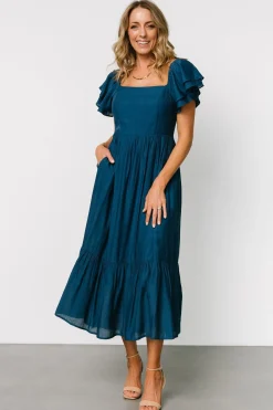 Baltic Born Buttercup Midi Dress | Deep Blue
