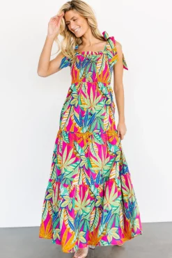 Baltic Born Cabana Maxi Dress | Green + Fuchsia Multi