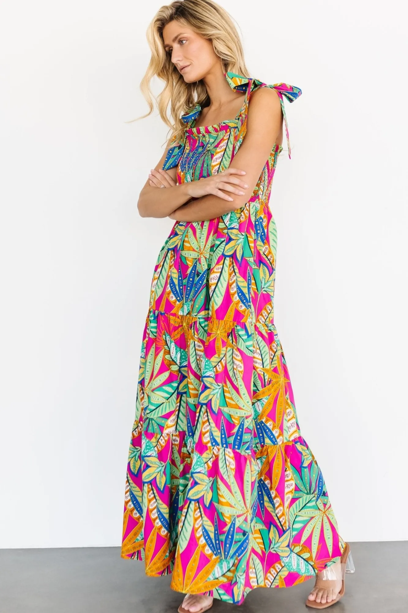 Baltic Born Cabana Maxi Dress | Green + Fuchsia Multi