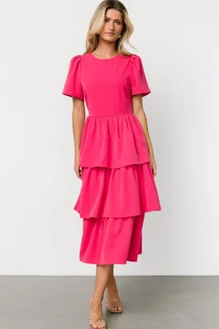 Baltic Born Cadenza Tiered Maxi Dress | Deep Pink