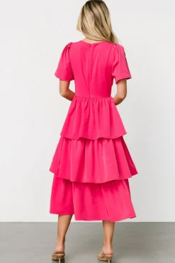 Baltic Born Cadenza Tiered Maxi Dress | Deep Pink