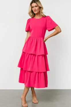 Baltic Born Cadenza Tiered Maxi Dress | Deep Pink