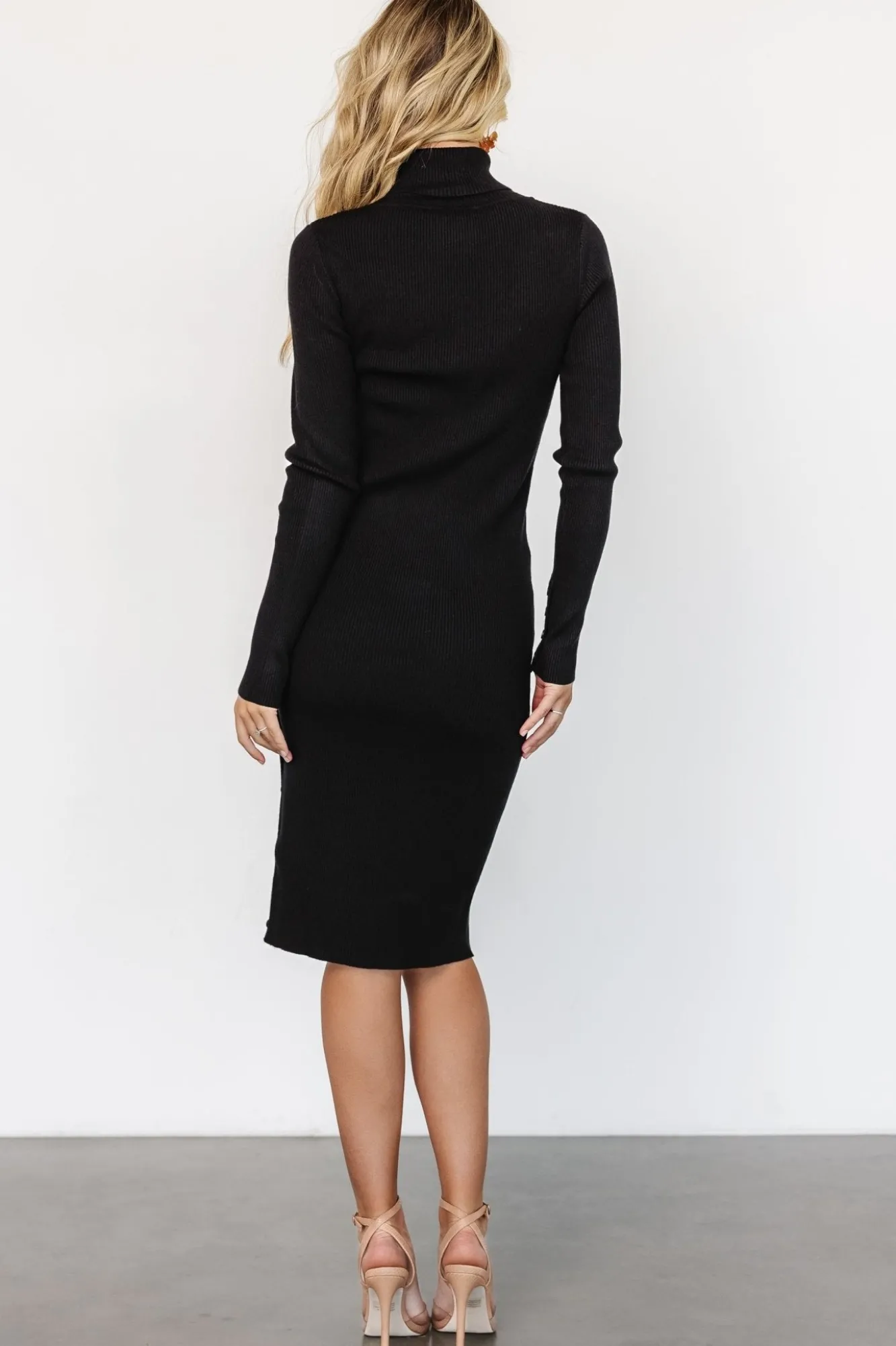 Baltic Born Caldwell Ribbed Turtleneck Midi Dress |
