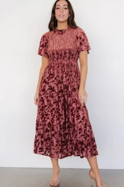 Baltic Born Callen Smocked Velvet Dress | Dusty Clove