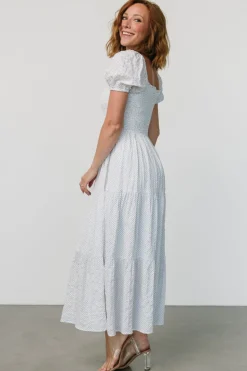 Baltic Born Calliope Smocked Maxi Dress | White Print