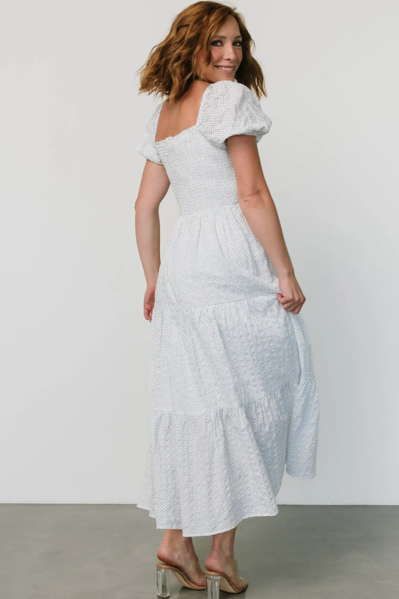 Baltic Born Calliope Smocked Maxi Dress | White Print