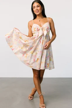 Baltic Born Camellia Mini Dress | Pastel Multi