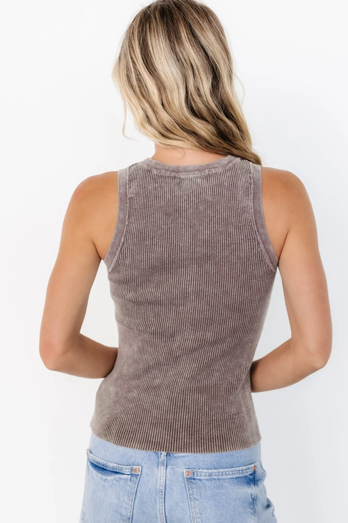 Baltic Born Cameron Knit Tank Top | Washed Mocha
