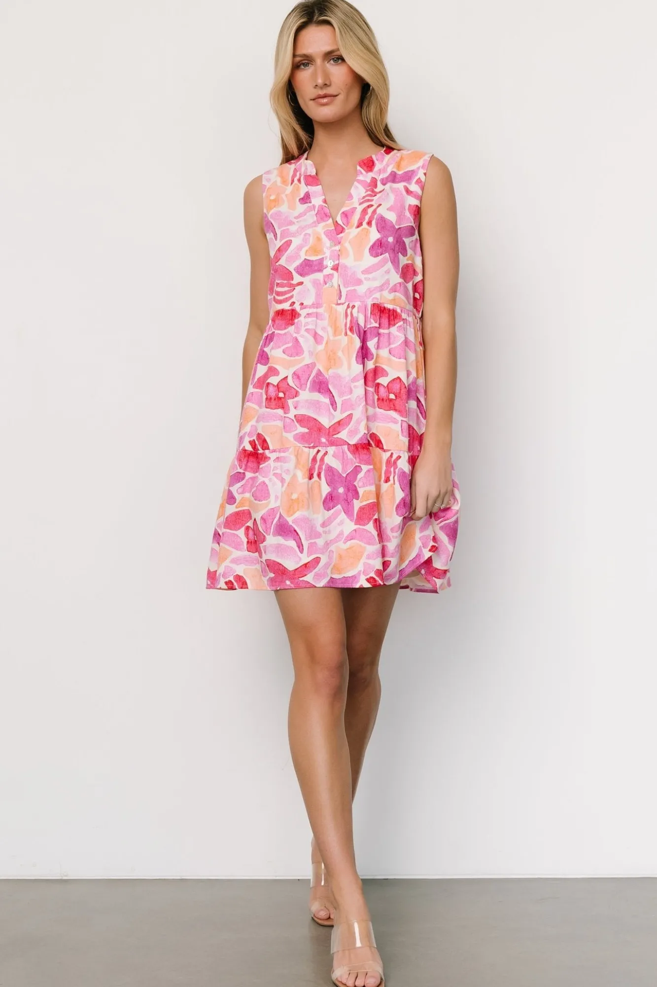 Baltic Born Cami Short Dress | Pink Multi