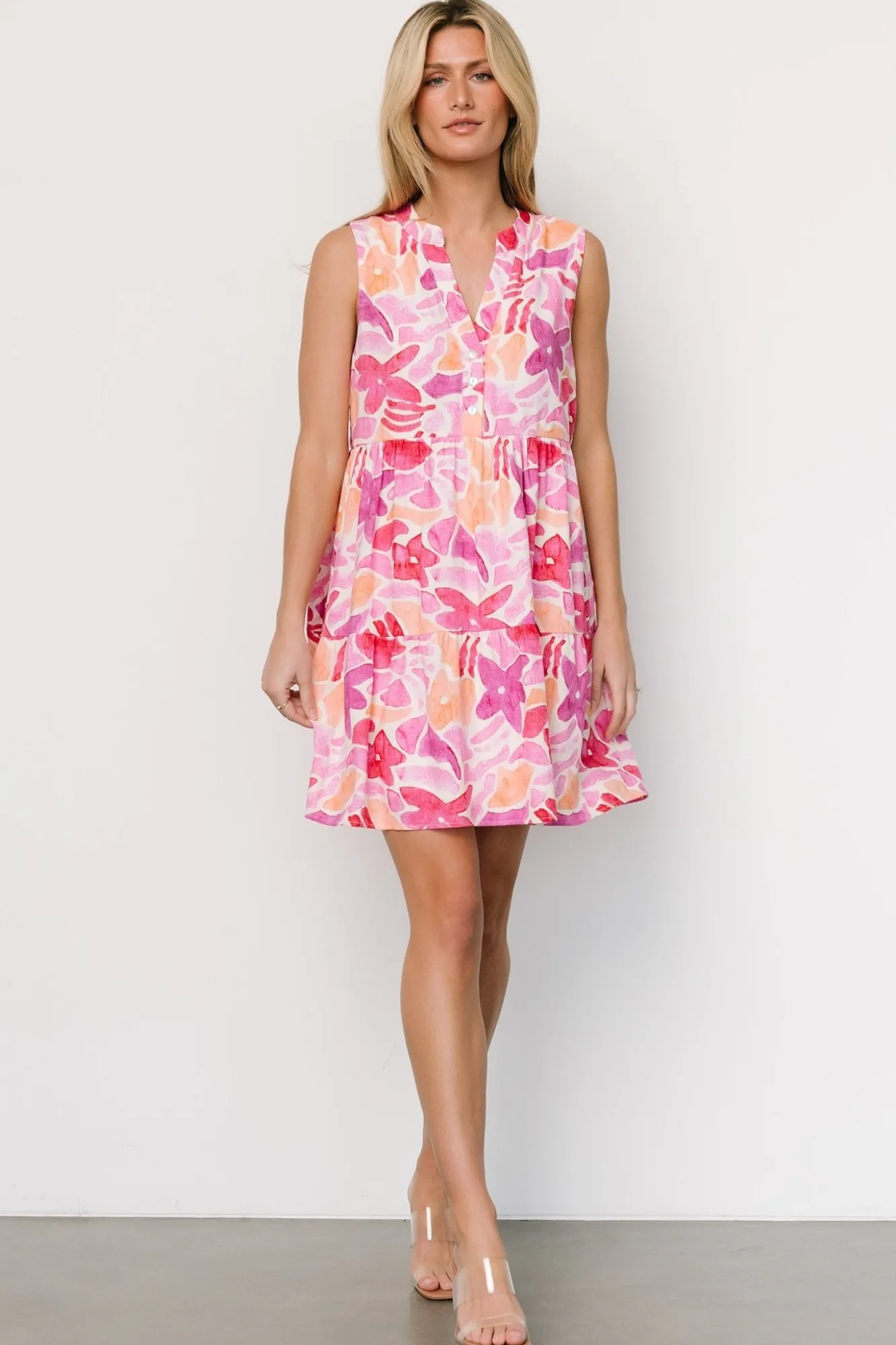 Baltic Born Cami Short Dress | Pink Multi