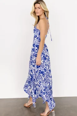Baltic Born Camila Halter Maxi Dress | Blue + Ivory
